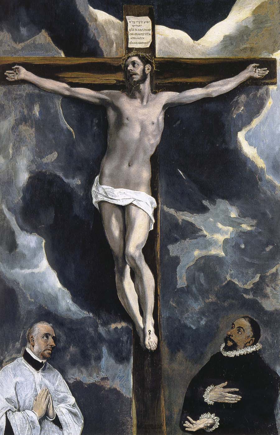 The Crucifixion with two donors